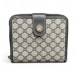 Vintage Celine Macadam monogram bifold compact wallet canvas and leather rare